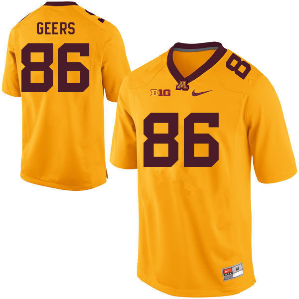 Men #86 Jameson Geers Minnesota Golden Gophers College Football Jerseys Sale-Gold - Click Image to Close